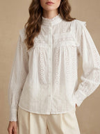 Blusa in Sangallo con Volant
