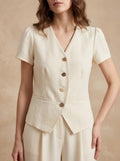 Blusa con Scollo a V Sciancrata