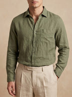 Francesco · Camicia in Cotone Effetto Lino