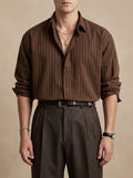 Camicia a Righe Verticali Stile Rétro