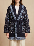 Maiolica · Cardigan Jacquard Bandana con Cintura