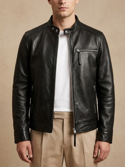 Lava · Giubbotto Biker in Pelle Bovina