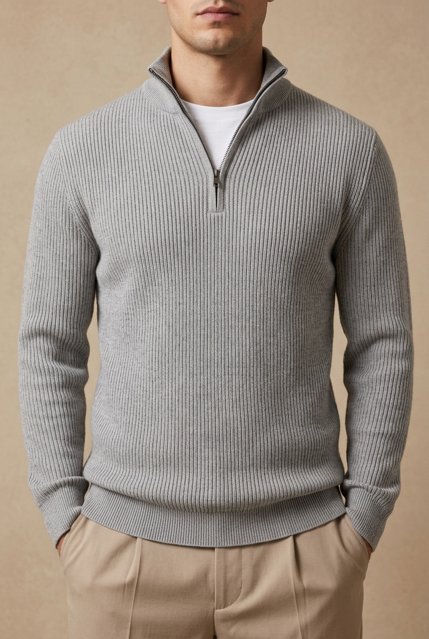Molo · Maglione con Mezza Zip e Collo Alto