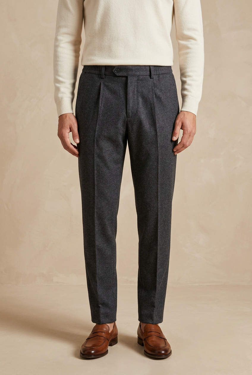 Galleria · Pantalone Affusolato Effetto Lana