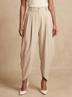 Clara · Pantalone Drappeggiato a Vita Alta