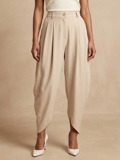 Velato · Pantalone Drappeggiato a Vita Alta