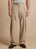 Alessandro · Pantalone Napoletano a Vita Alta con Bottoni