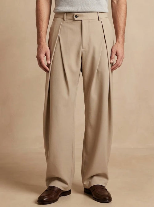 Mastro · Pantalone Napoletano a Vita Alta con Bottoni