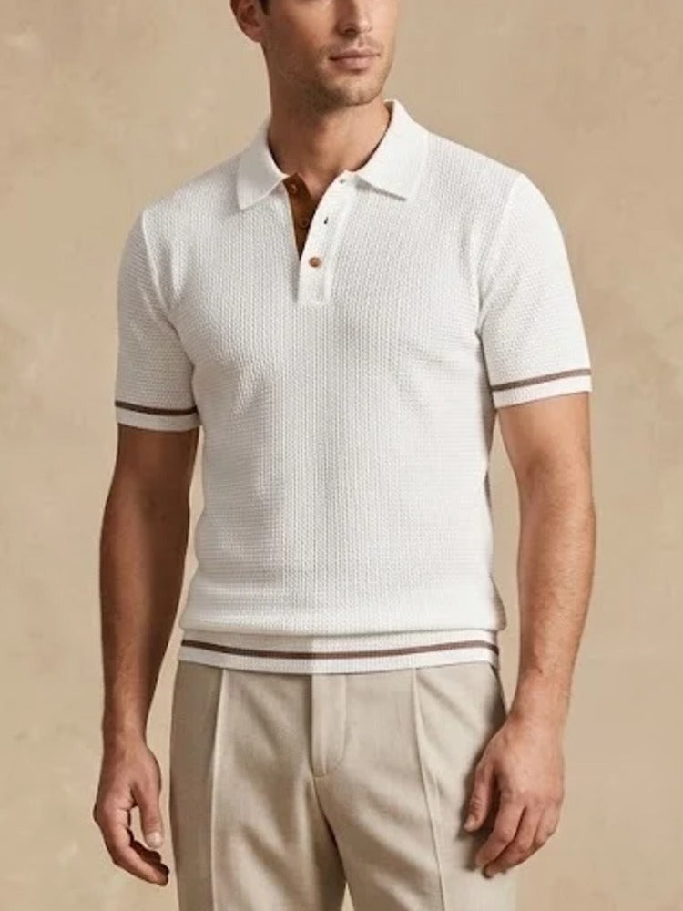 Polo in Maglia Fresca a Maniche Corte