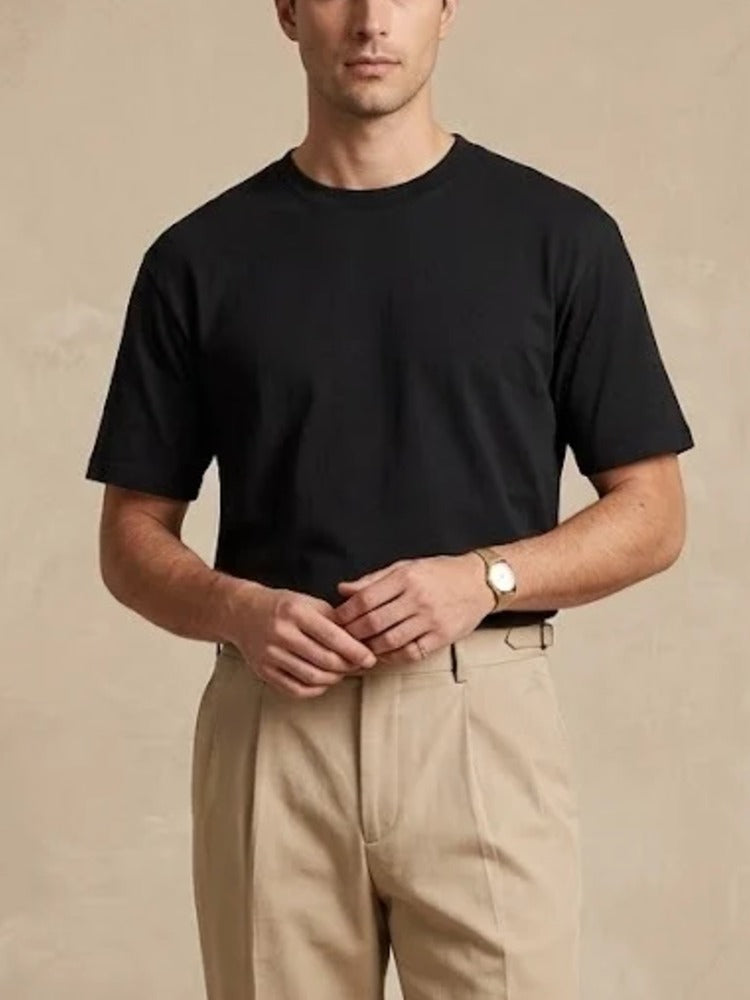 T-shirt Girocollo in Cotone Pesante